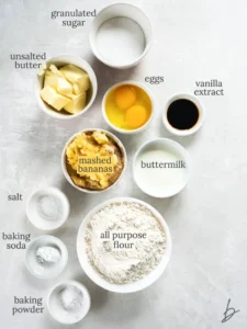 banana bread made with buttermilk ingredients