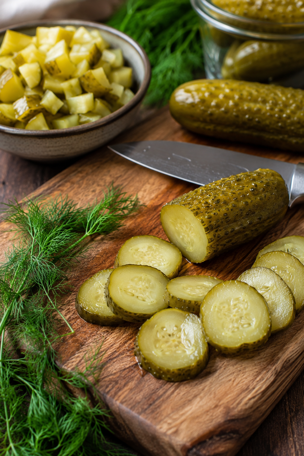 Preparing the Dill Pickles