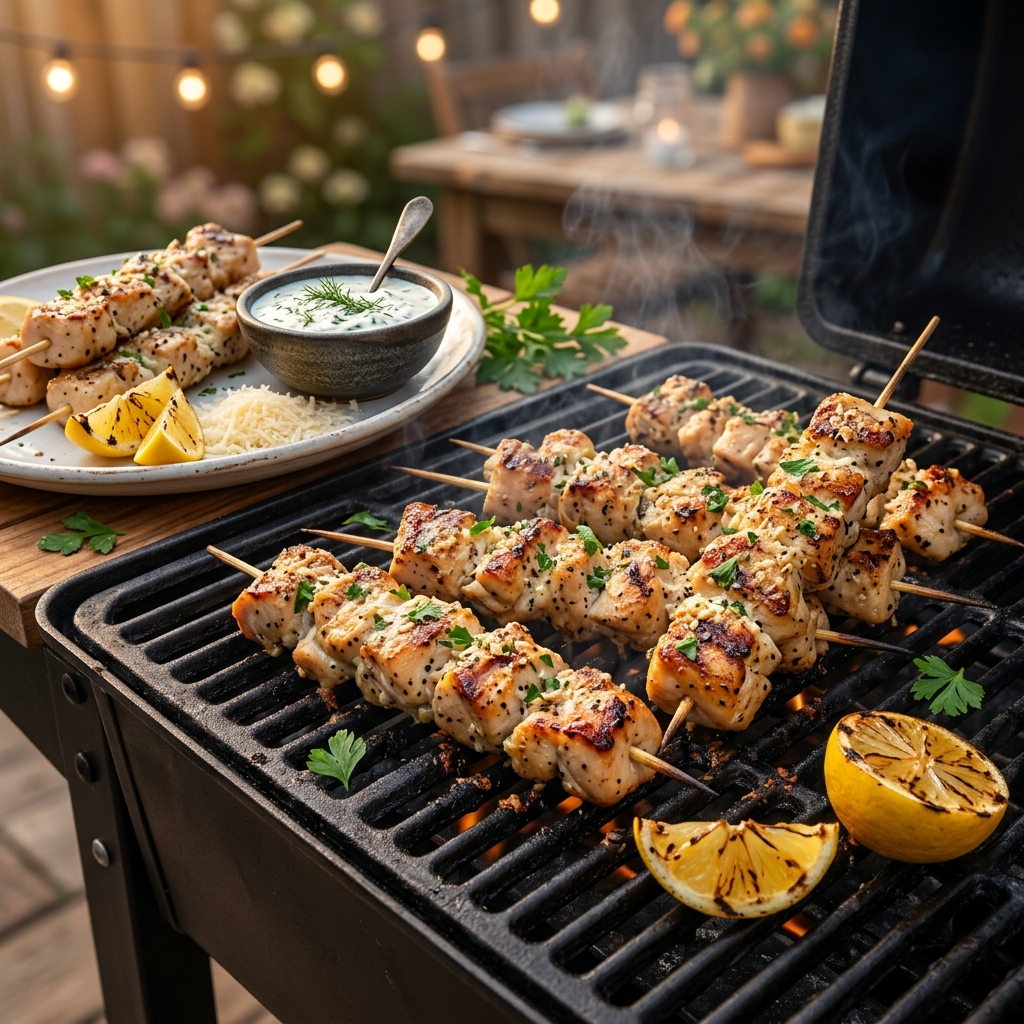 How to Make Ranch Garlic Parmesan Chicken Skewers
