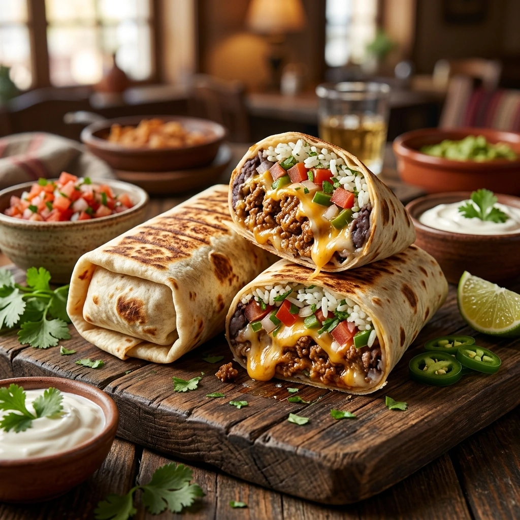 How to Make Cheesy Beefy Burritos