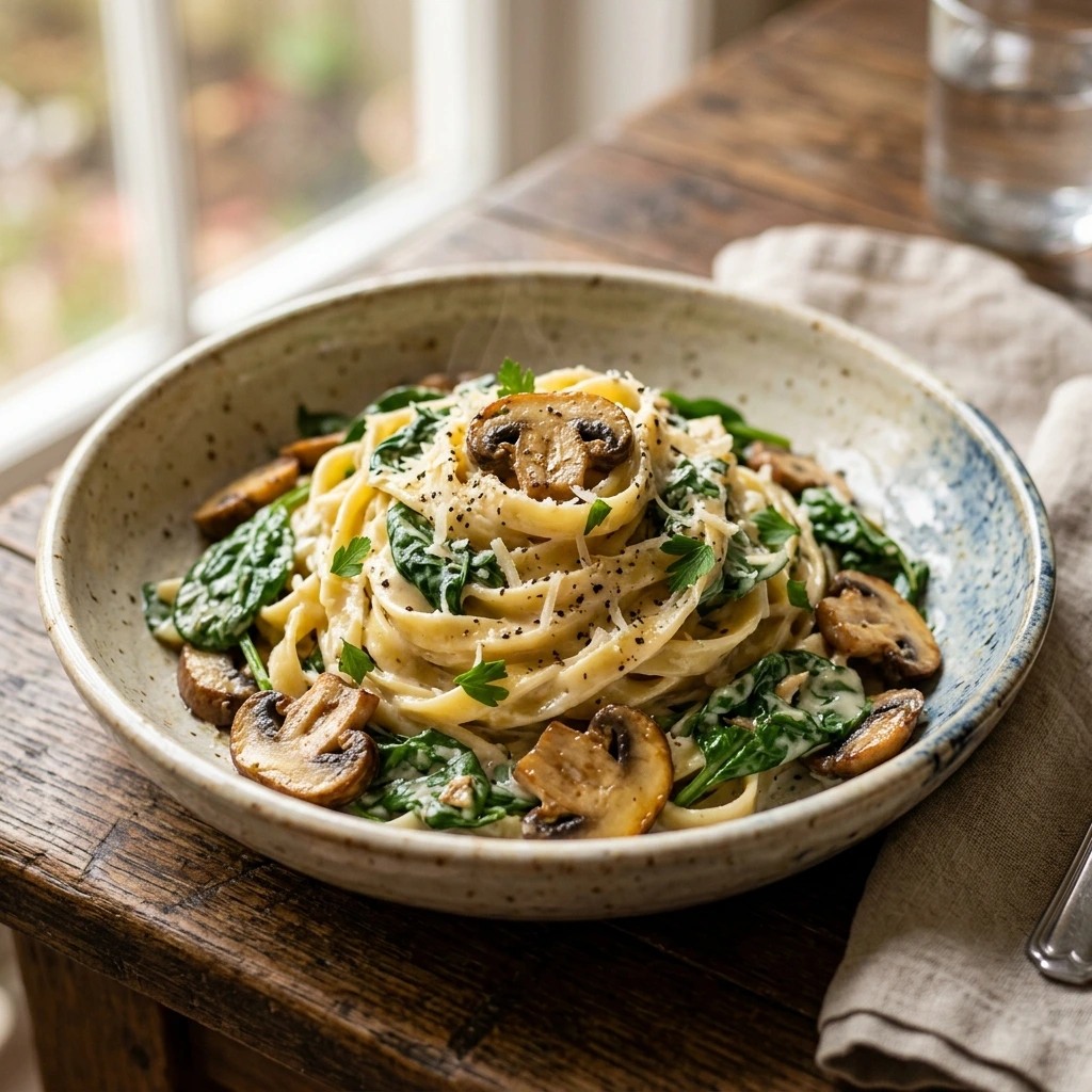 Why You’ll Love This Spinach Mushroom Pasta