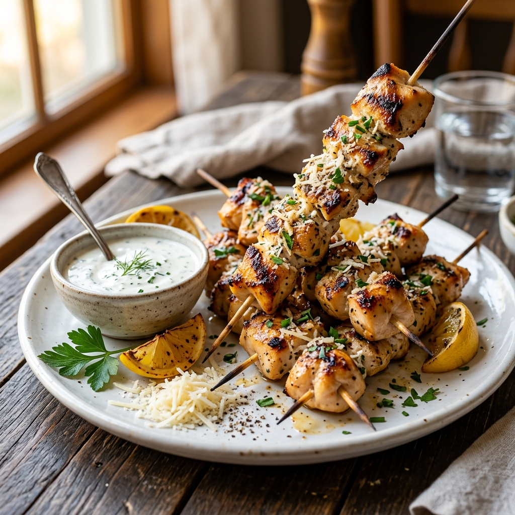 Ranch Garlic Parmesan Chicken Skewers Flavor-Packed Recipes for Easy Family Dinners