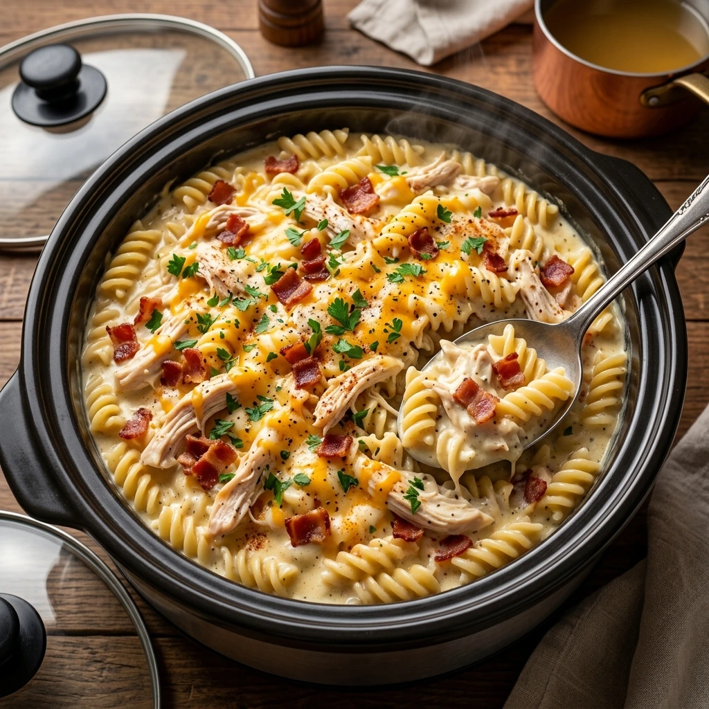 How to Make Slow Cooker Crack Chicken Pasta
