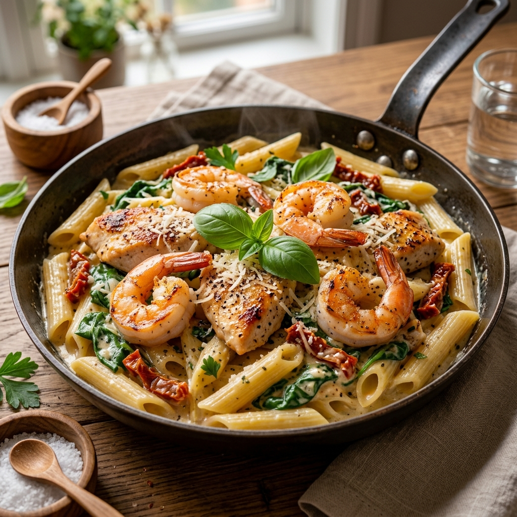 How to Make Marry Me Shrimp Chicken Pasta