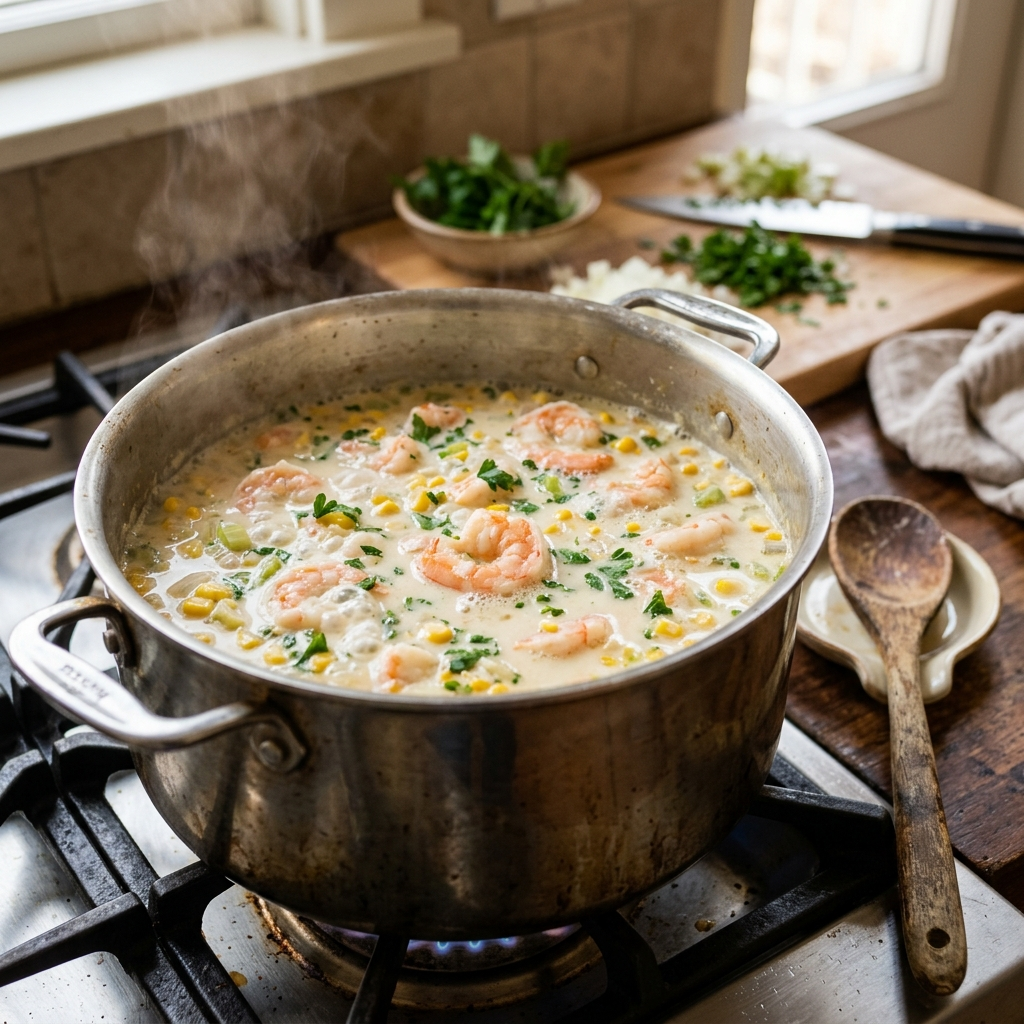 How to Make Shrimp and Corn Soup
