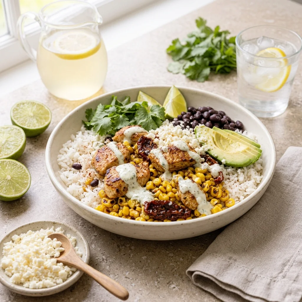 Street Corn Chicken Rice Bowl: Flavor-Packed Recipes for Easy Family Dinners