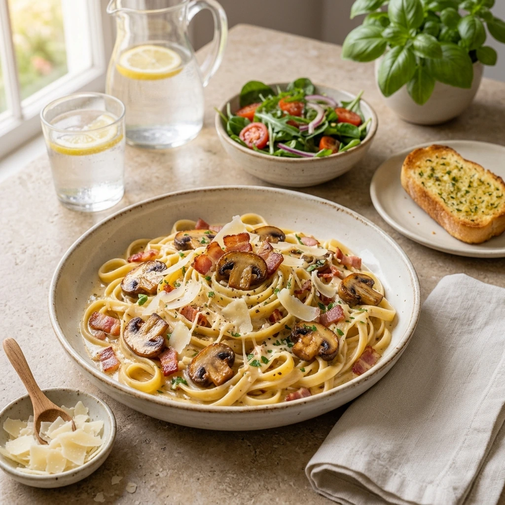 Creamy Bacon and Mushroom Pasta: Easy and Delicious Pasta Ideas for Any Night