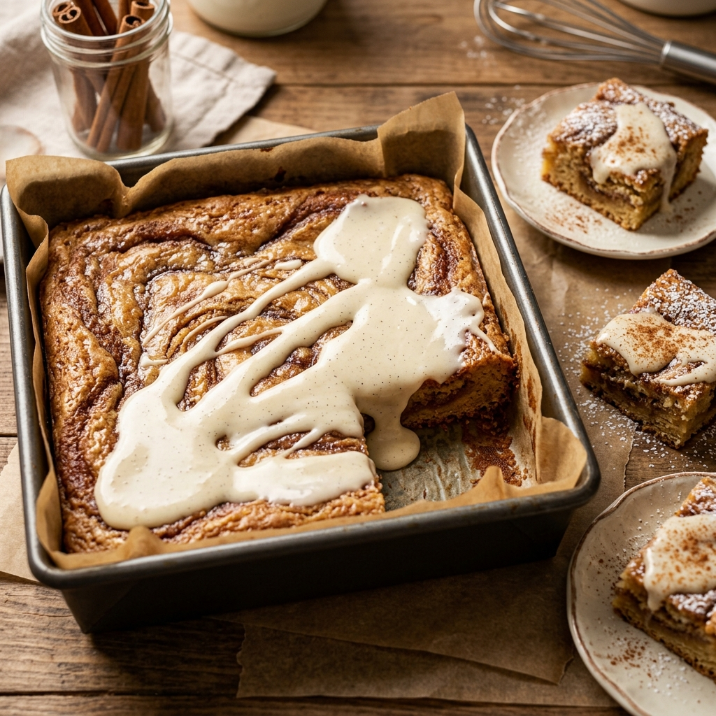 How to Make Cinnamon Roll Blondies