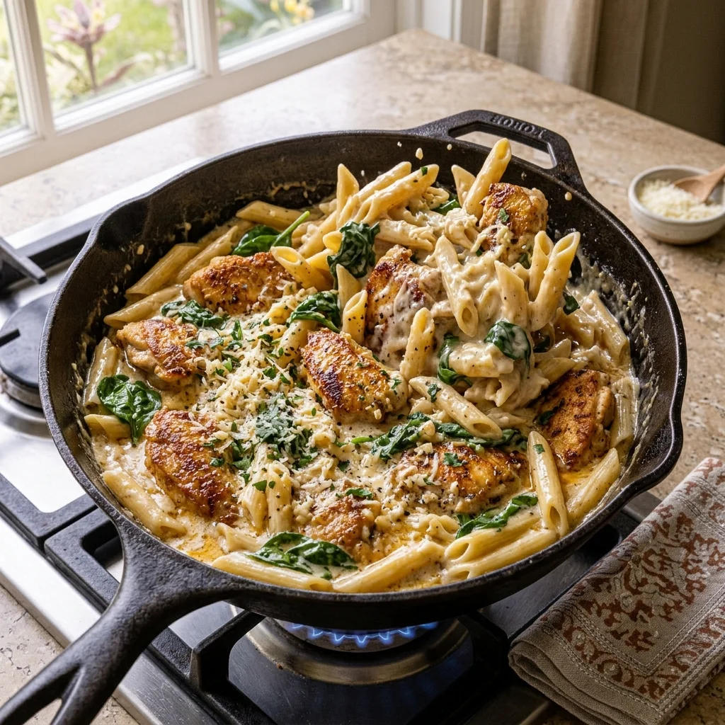 How to Make Creamy Chicken Parmesan Pasta