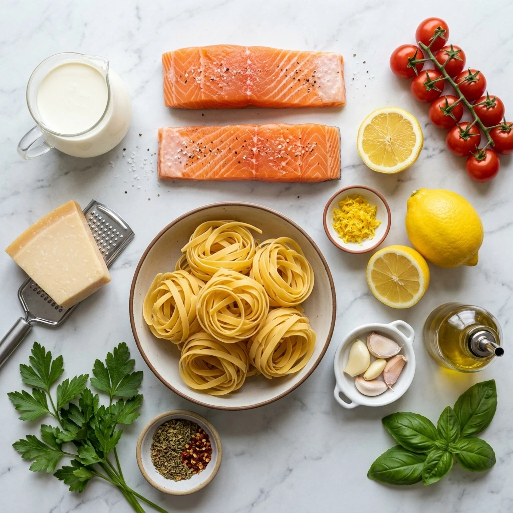 Ingredients That Make This Salmon Pasta Delicious