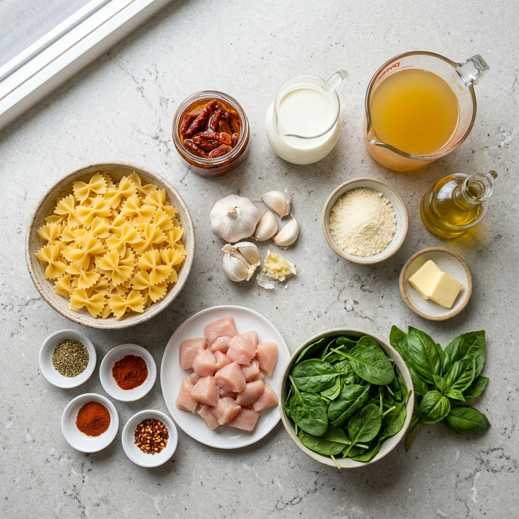 Ingredients for the Perfect Creamy Chicken Pasta