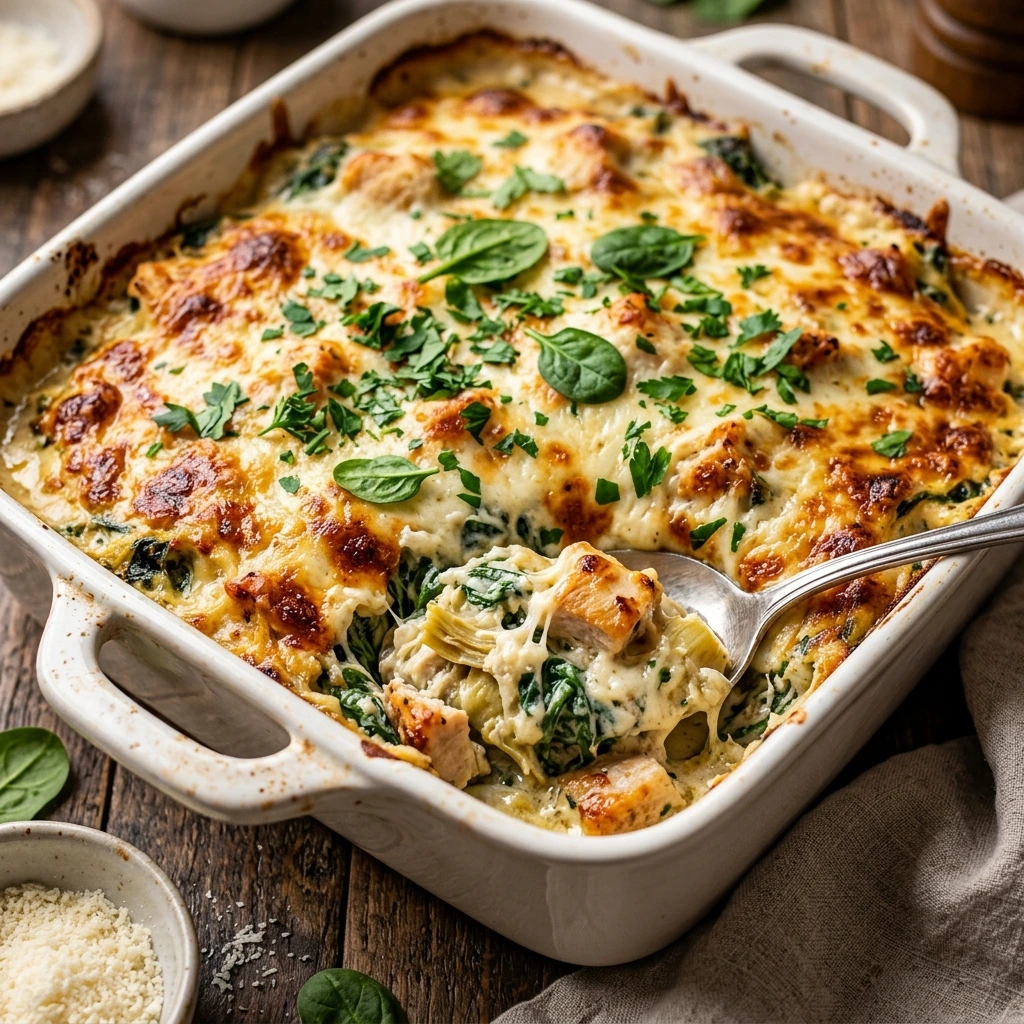 How to Make Spinach Artichoke Chicken Casserole