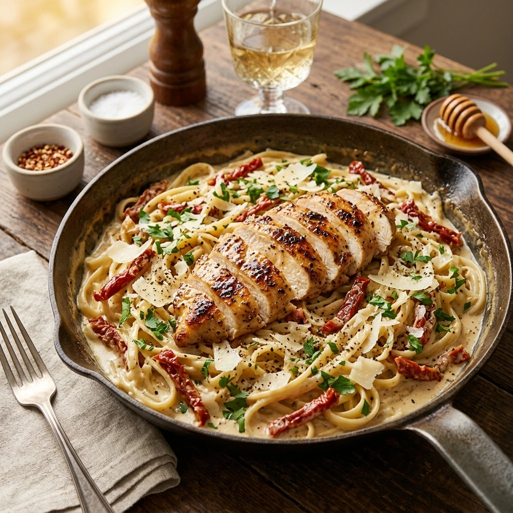 How to Make Honey Pepper Marry Me Chicken Pasta