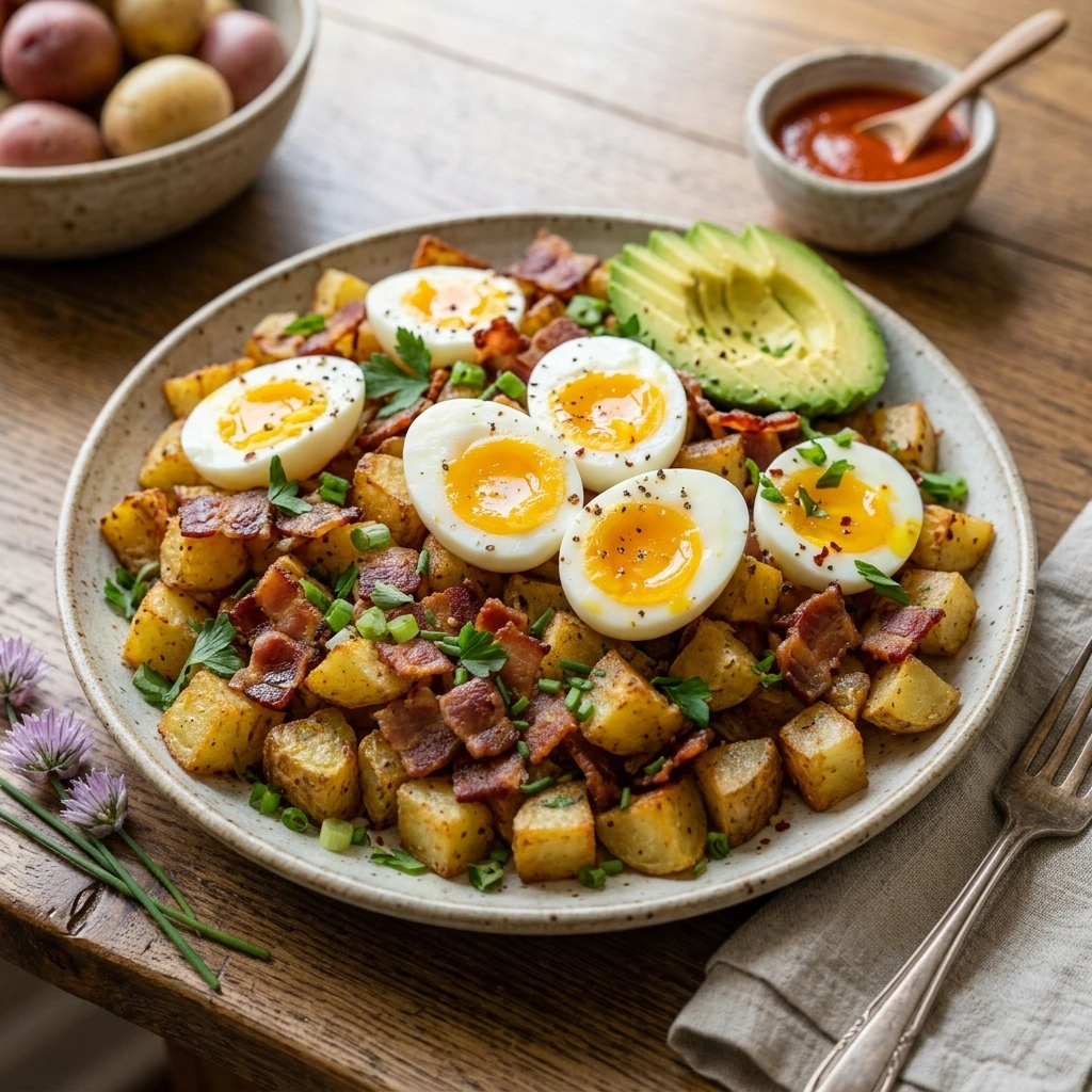 Crispy Potatoes with Jammy Eggs & Bacon: An Incredible Ultimate Recipe – Delicious Recipes Every Food Lover Should Try